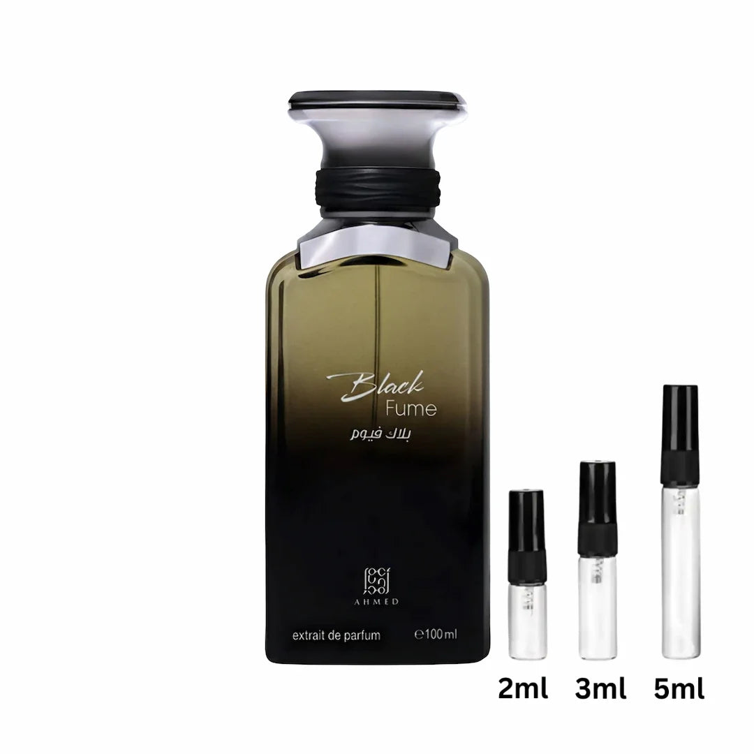 Ahmed Al Maghribi Black Fume Sample Probe Decant 2ml, 3ml, 5ml
