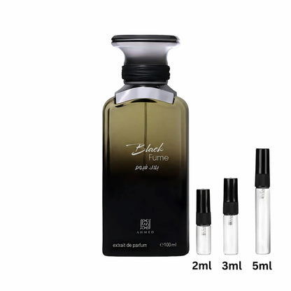 Ahmed Al Maghribi Black Fume Sample Probe Decant 2ml, 3ml, 5ml