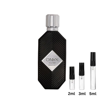 Khadlaj Onyx Silver Sample Probe Decant 2ml, 3ml, 5ml