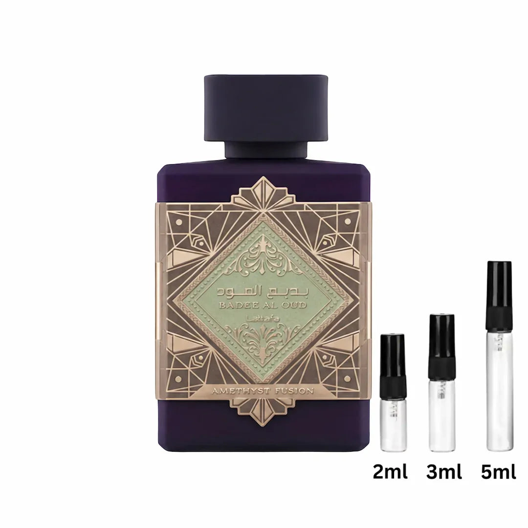 Lattafa Bade'e Al Oud Amethyst Fusion Sample Decant Probe 2ml, 3ml, 5ml