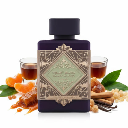Lattafa Bade'e Al Oud Amethyst Fusion Sample Decant Probe Arometry.com