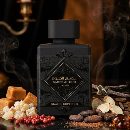 Lattafa Bade'e Al Oud Black Exposed Sample Decant Probe Arometry