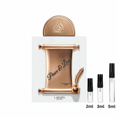 Lattafa Peace and Love Sample Probe Decant 2ml, 3ml, 5ml