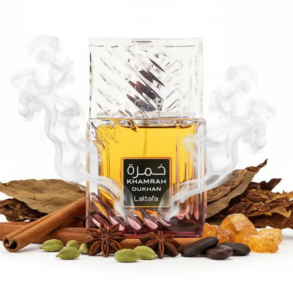 Khamrah Dukhan - Lattafa - Decant Sample Probe - Arometry.com