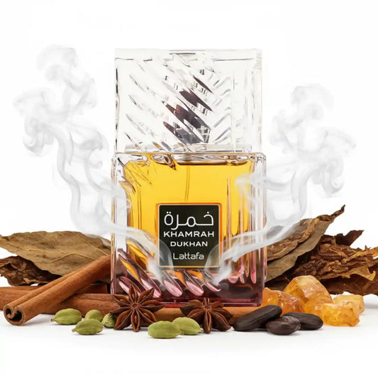 Khamrah Dukhan - Lattafa - Decant Sample Probe - Arometry.com