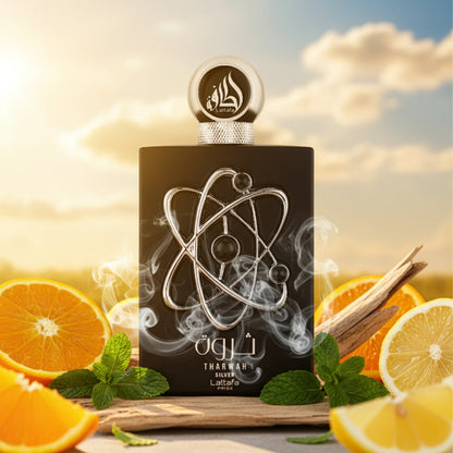 Tharwah Silver - Lattafa - Decant Sample - Arometry.com