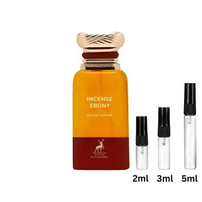 Incense Ebony - Maison Alhambra - Decant Sample Probe - 2ml, 3ml, 5ml