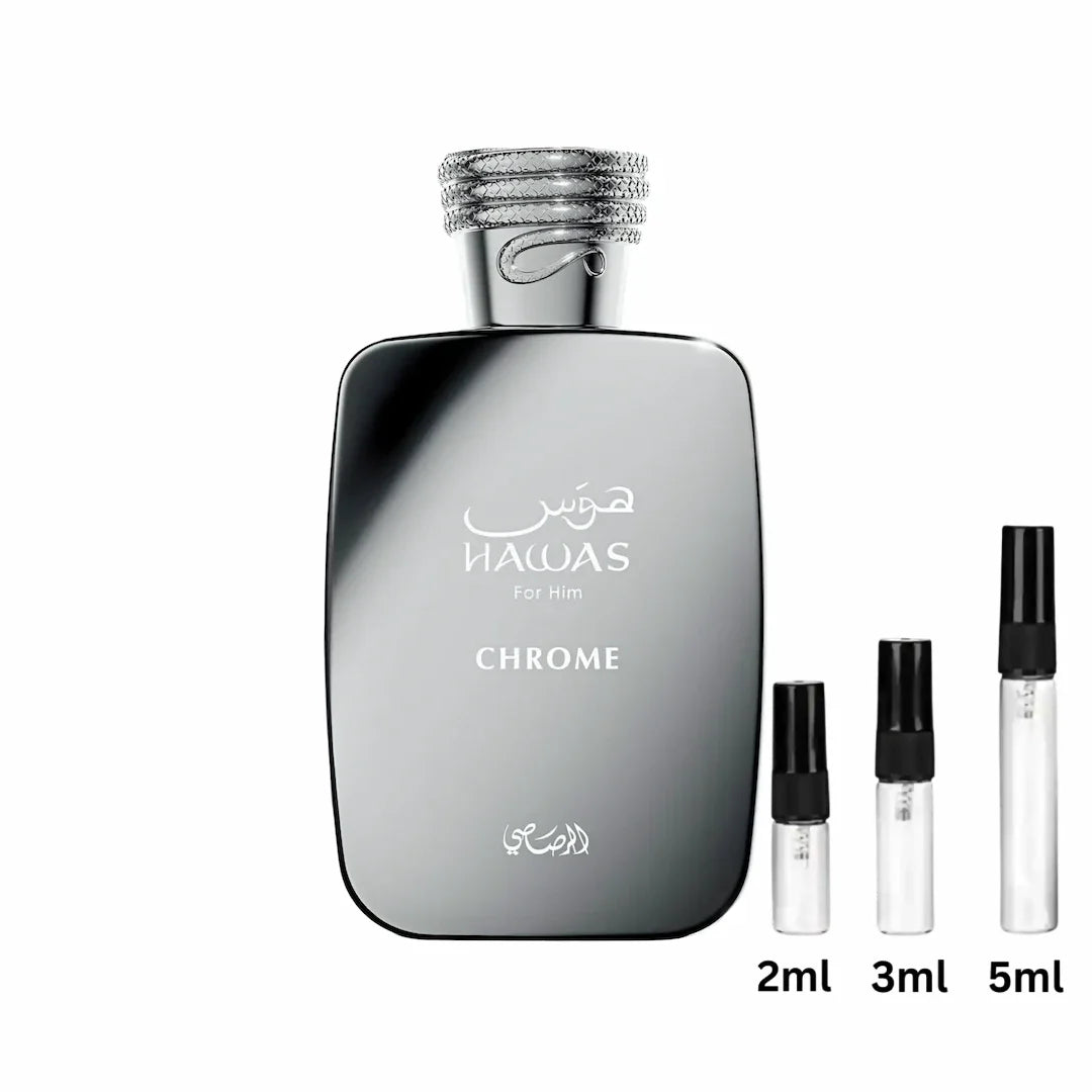 Rasasi Hawas Chrome Sample Decant Probe 2ml, 3ml, 5ml