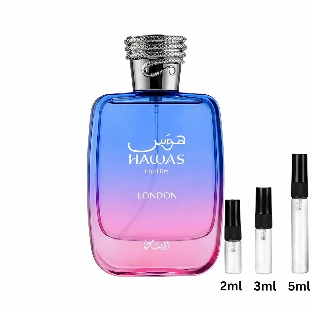 Rasasi Hawas London Sample Decant Probe 2ml, 3ml, 5ml