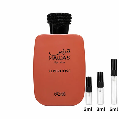 Rasasi Hawas Overdose Sample Decant Probe 2ml, 3ml, 5ml