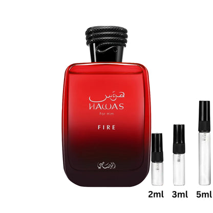 Hawas Fire - Rasasi - Decant Sample Probe - 2ml, 3ml, 5ml
