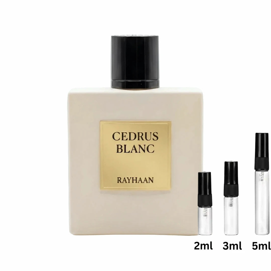 Rayhaan Cedrus Blanc Sample Probe Decant Arometry 2ml, 3ml, 5ml
