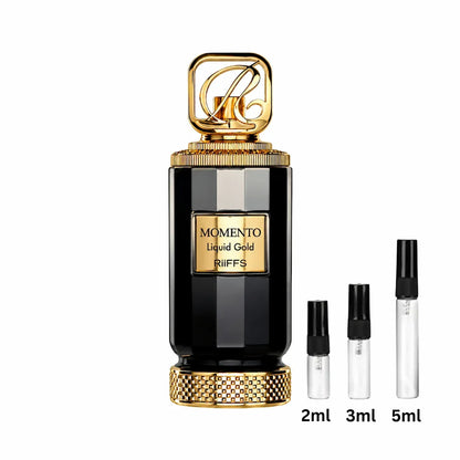 Riiffs Momento Liquid Gold Sample Probe Decant 2ml, 3ml, 5ml